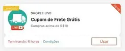 Cupom de frete grátis shope - 1