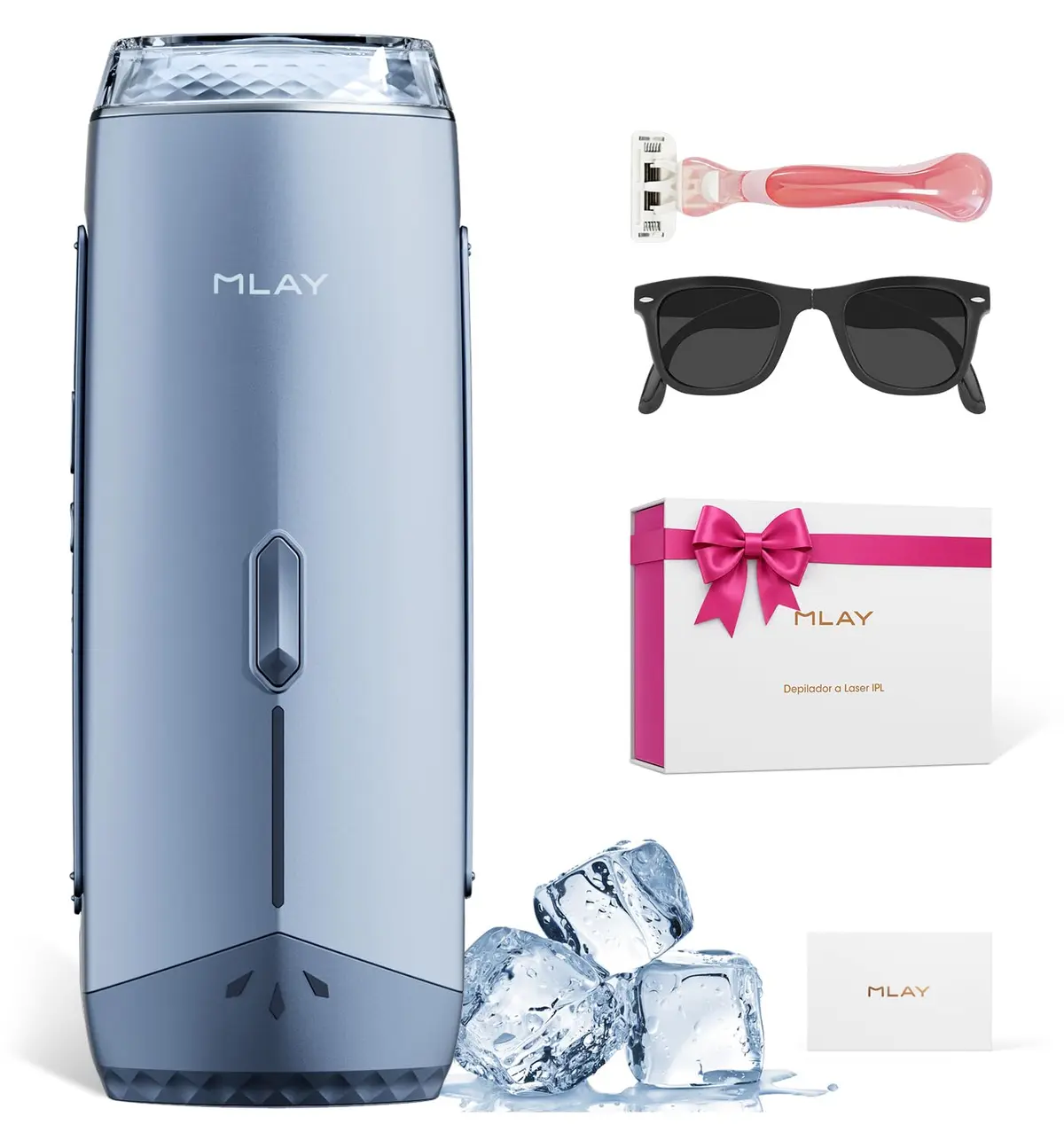 Depilador a Laser IPL MLAY T18 com Resfriamento, ANVISA, Bivolt | Indolor, Remoção de Pelos, Depilação a Laser em Casa para Corpo e Axilas, Depilador Feminino e Unissex