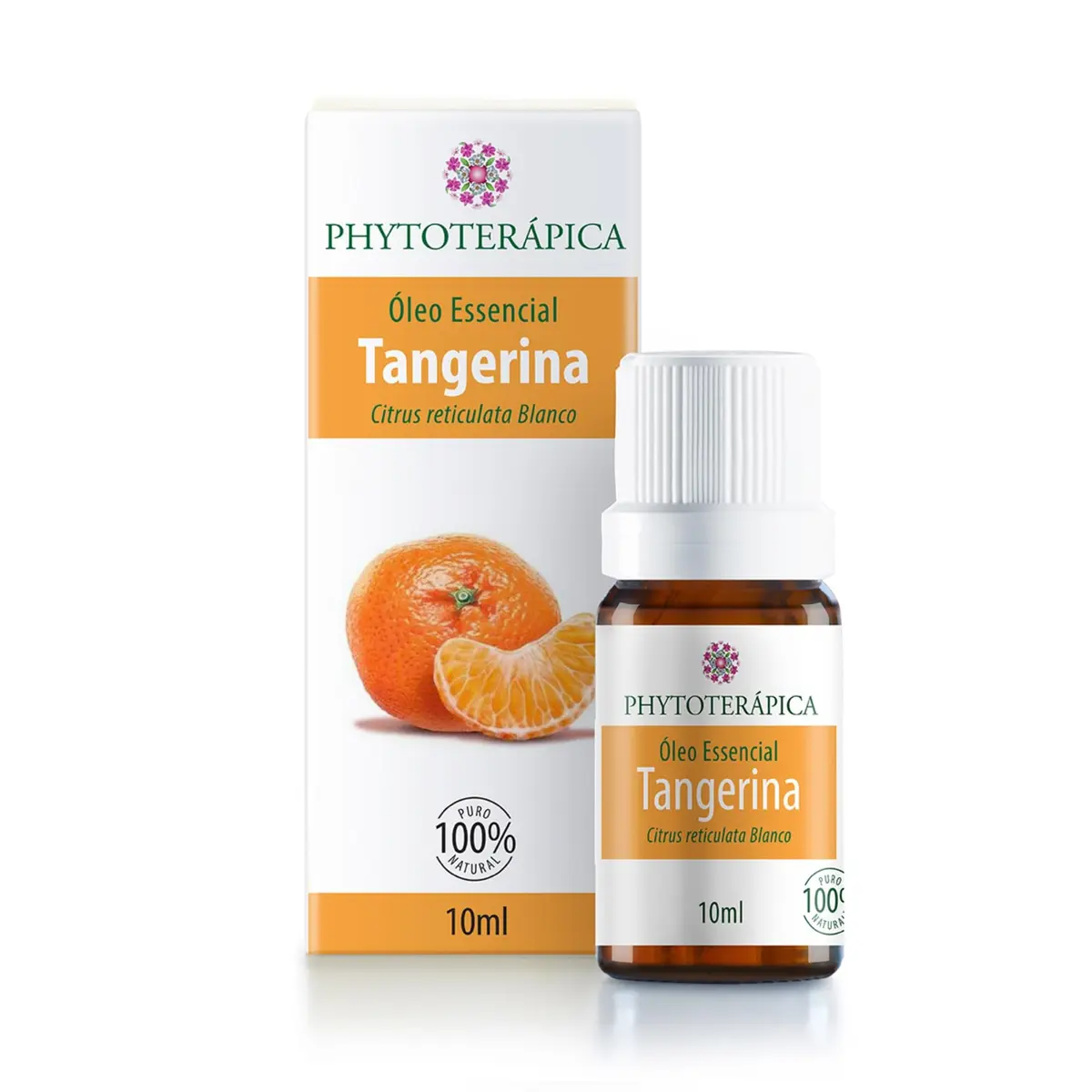 Óleo Essencial de Tangerina PHYTOTERÁPICA 10ml para Difusor, Massagem e Aromaterapia - 100% Puro e Natural - 1