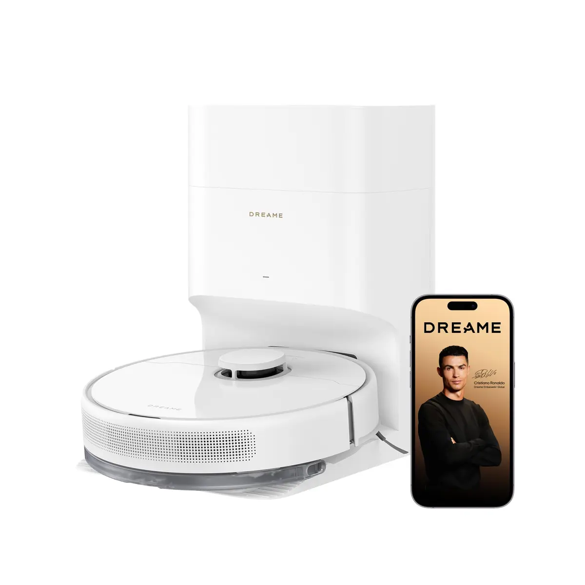 DREAME D15 Plus Robô Aspirador e Passa Pano com Autoesvaziamento, Sucção 13.000 Pa, Limpeza de Carpetes, Desvio de Obstáculos, Minimiza Enroscos, Limpeza para Pets, Bateria 5200mAh, 127V - 1