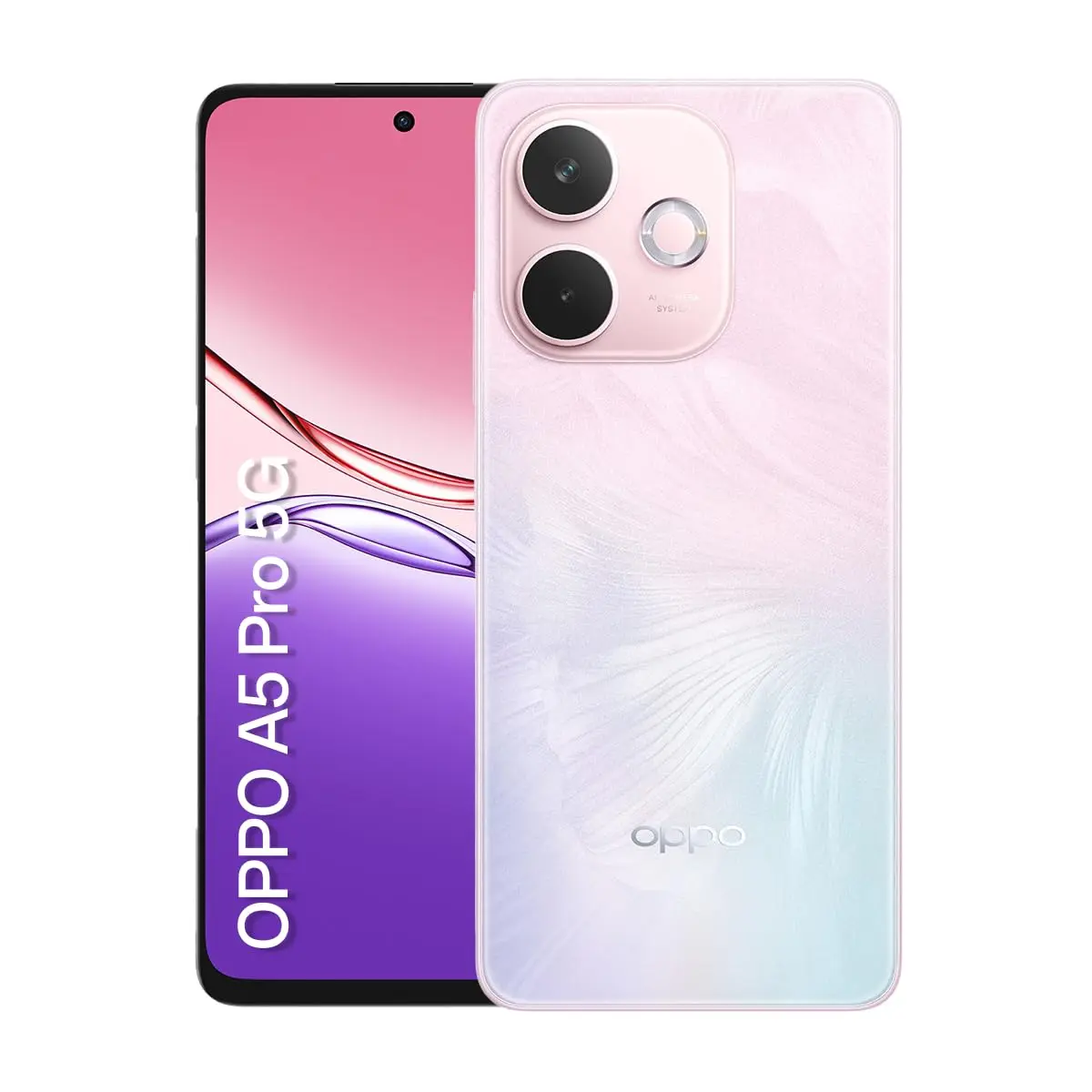 Smartphone OPPO A5 Pro 5G 256GB 8GB Ram IP69 50MP AI Câmera Bateria 5800mAh NFC Rosa Pastel