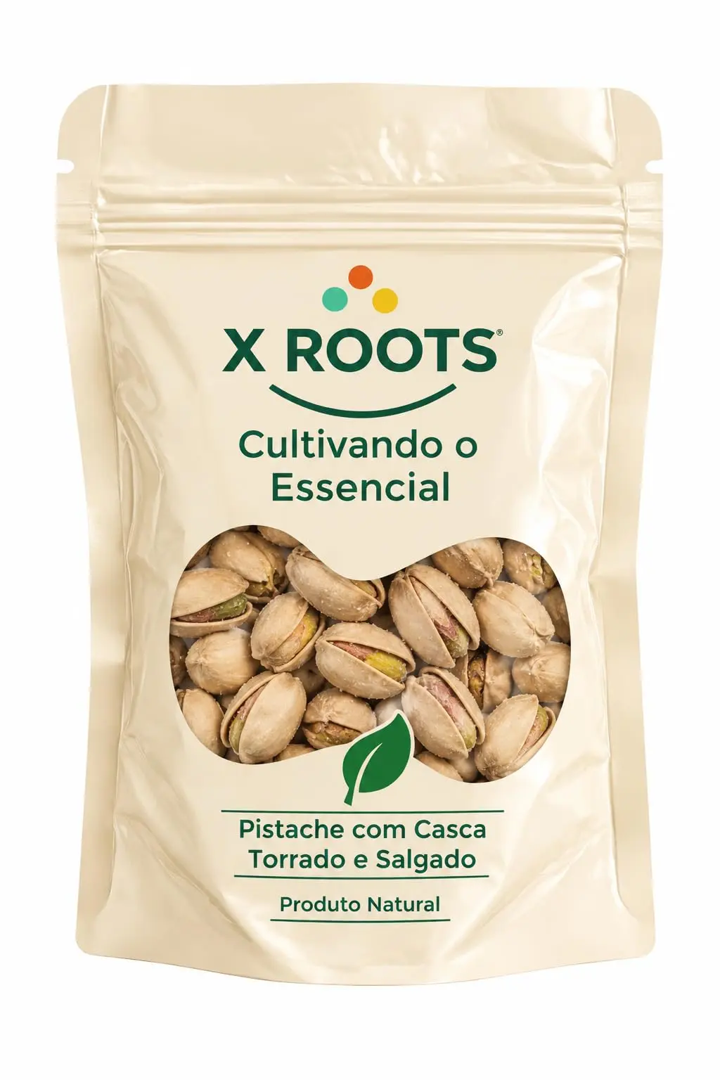 Pistache Torrado e Salgado com Casca Crocantes 100gr Embalagem Abre e Fecha - X Roots