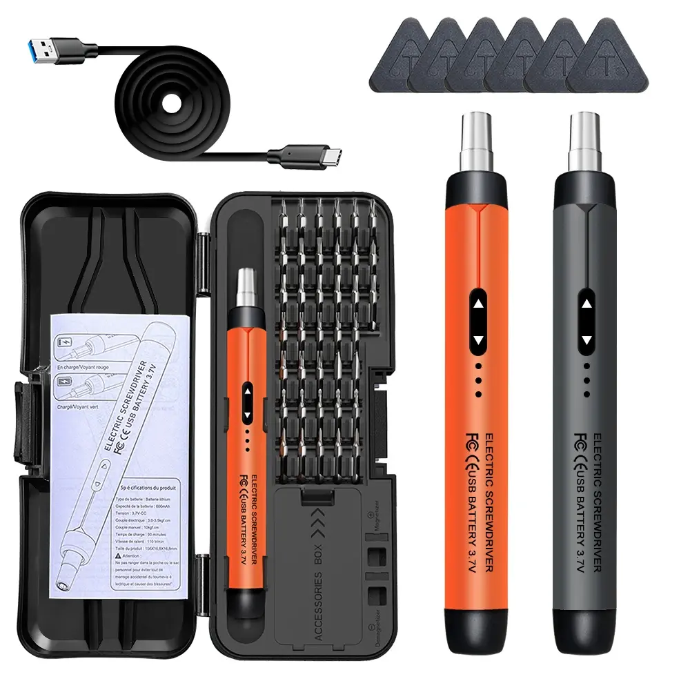 Conjunto de chave de fenda elétrica kit de ferramentas elétricas de precisão recarregável sem fio mini pequenos bits para reparo de computador celular móvel crv