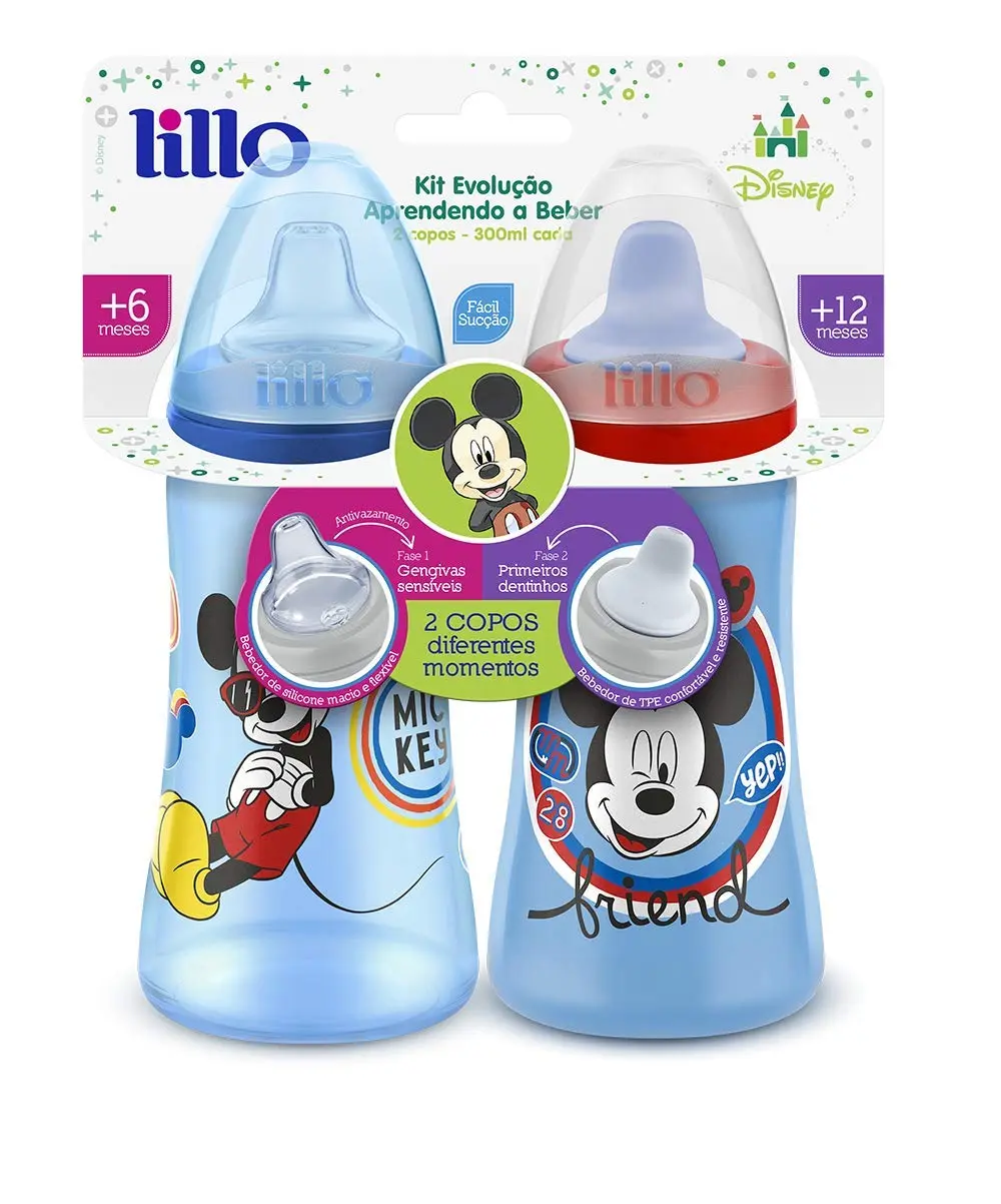 Pack 2 Copos Colors Disney - Lillo, Azul