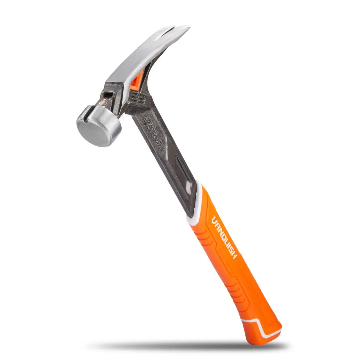 VANQUISH Martelo de moldura de 623 g garra reta com face lisa | Suporte magnético para unhas e aderência de absorção de choque, martelo forjado de uma peça resistente 0526