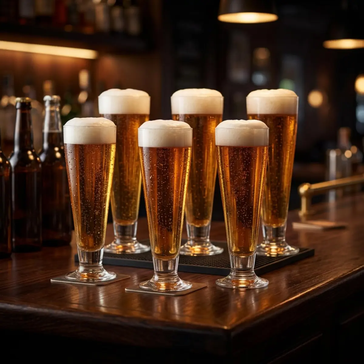 Ruvolo, Kit 6 Taça de Cristal Tulipa Reta, Taças para Cerveja Bar em Cristal 300 ml - 1