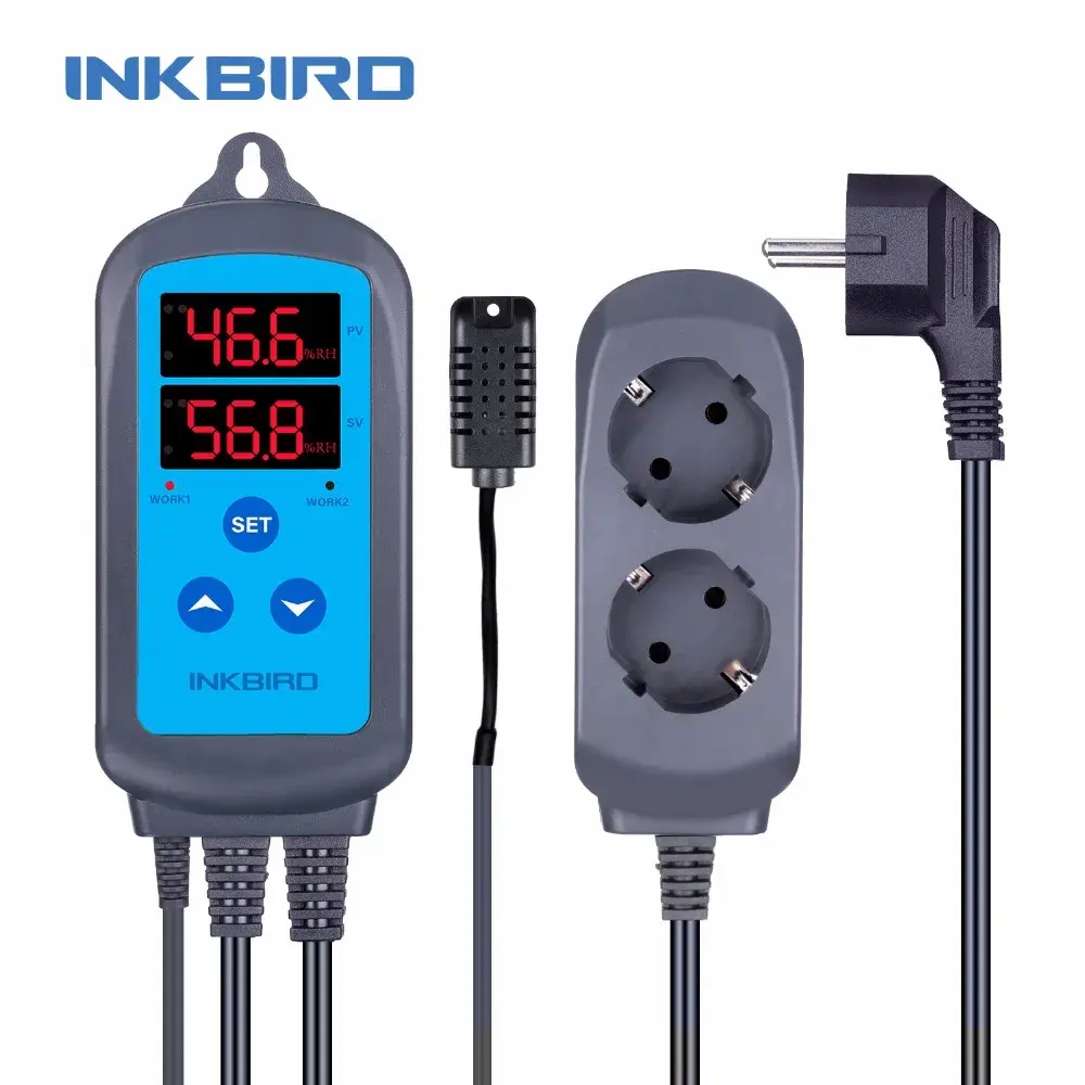 INKBIRD-EU Plug Digital Humidity Controller, Higrômetro, Humidistat para Incubadora, Incubadora Automática, Incubadora Controller, IHC-200 - 1