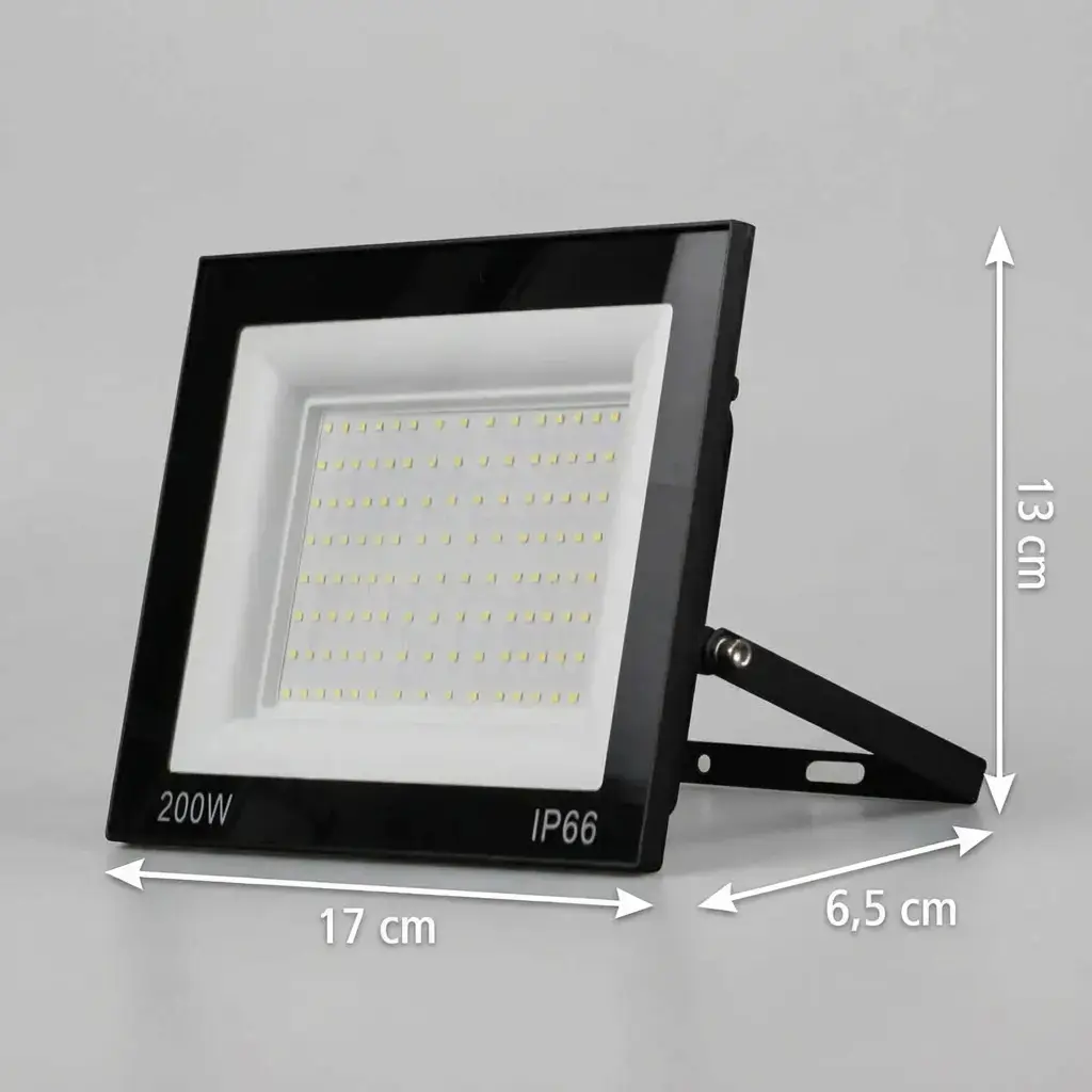 Refletor Led Holofote Grande 200w Luz Branco-frio 6500k Ip66 thumbnail 2