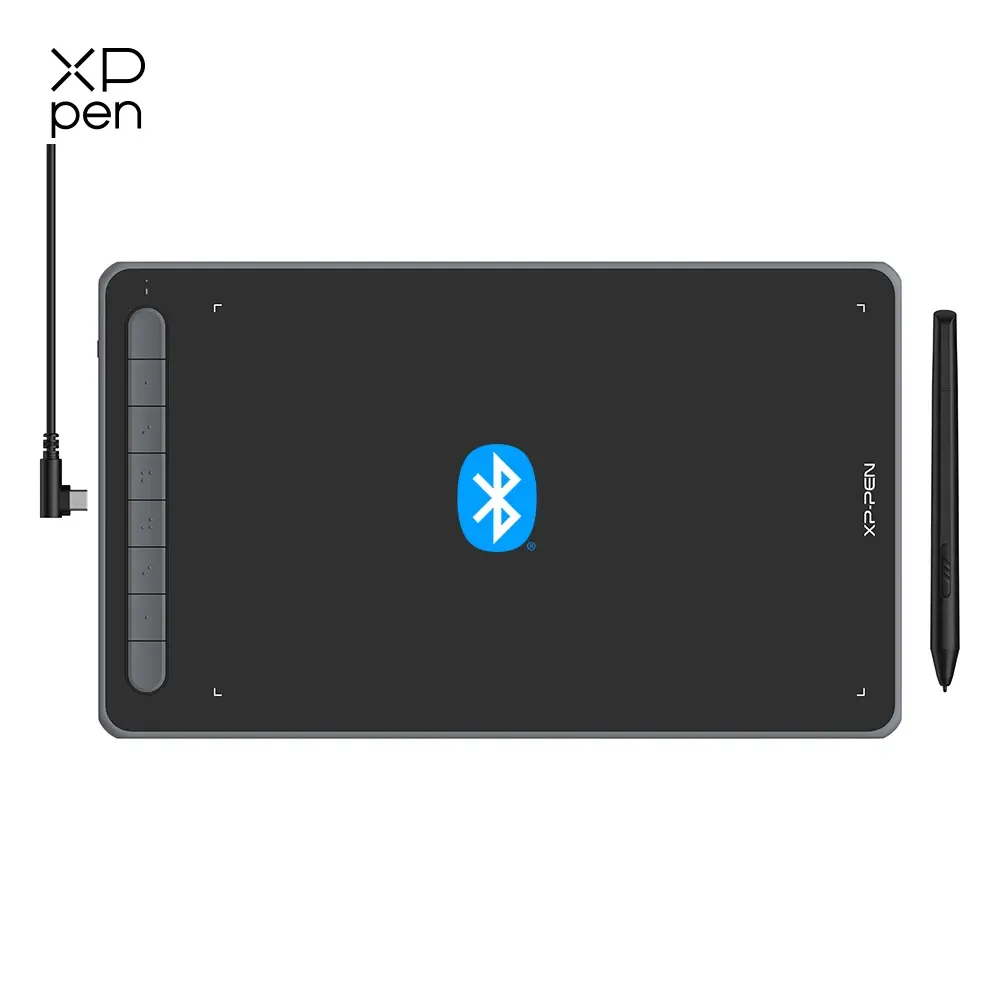 Tablet Gráfico Digital XPPen Deco LW com Caneta Sem Fio Bluetooth V5.0, Suporte a Inclinação, Stylus Sem Bateria, 8192 Níveis de Pressão