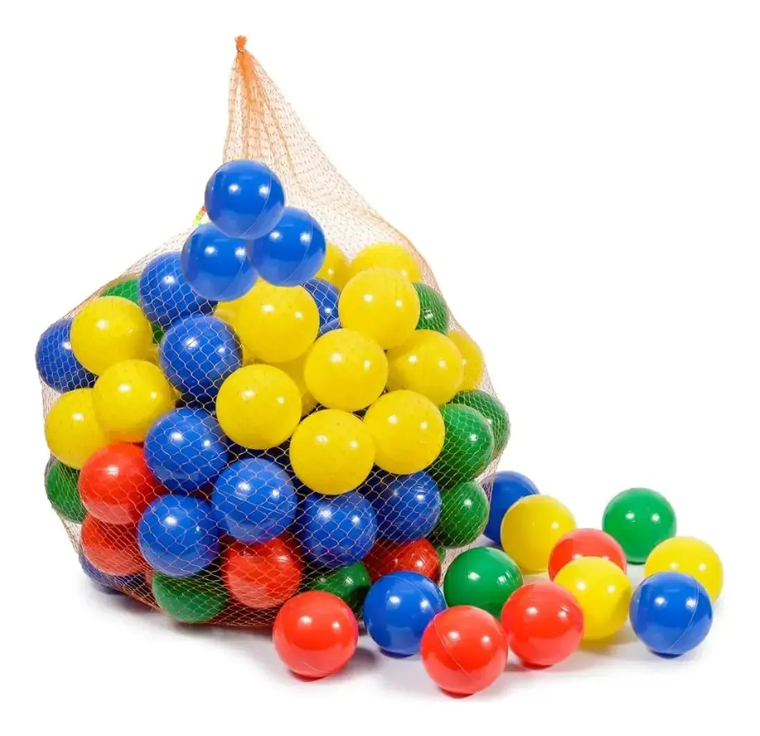 Saco De Bolinhas Coloridas Para Piscina C/ 25 Unidades Green, Orange, Blue, Yellow, and Red