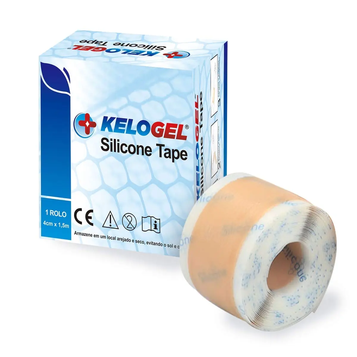 Kelogel Tape Silicone Médico Hospitalar 4cmx1,5m Rolo
