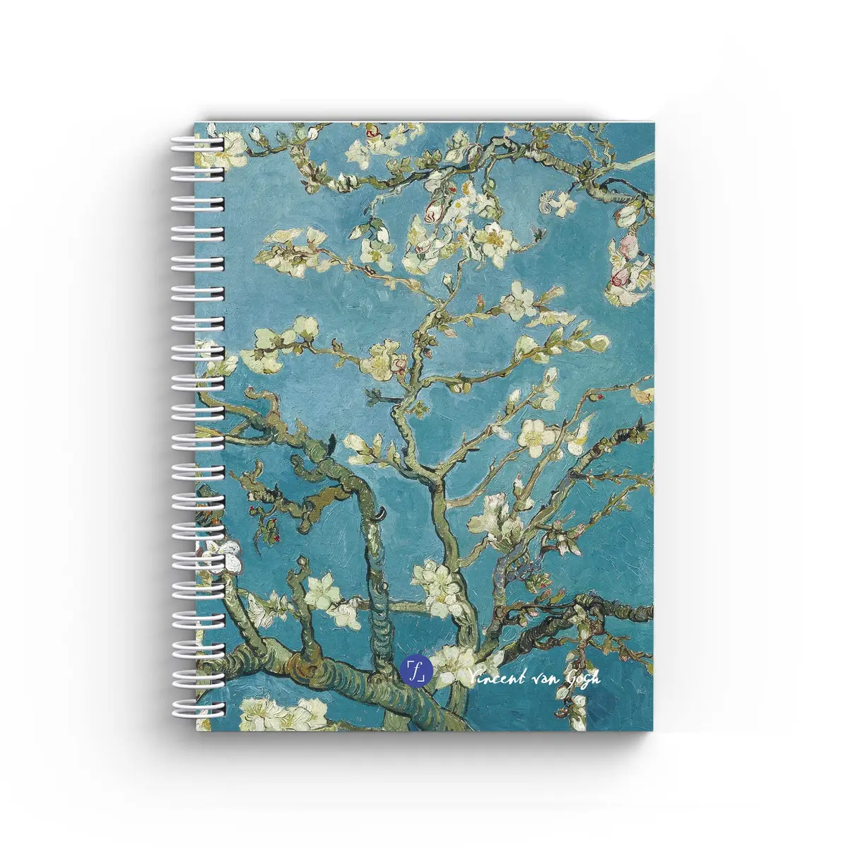 Caderno Pautado Capa Dura A5-80 folhas - Amendoeira em Flor de Van Gogh