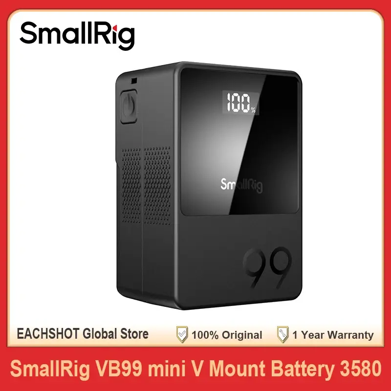 SMALLRIG VB99 V Mount Bateria 99Wh 6800mAh Power Bank com tela OLED para câmera filmadora monitor luz de vídeo telefone