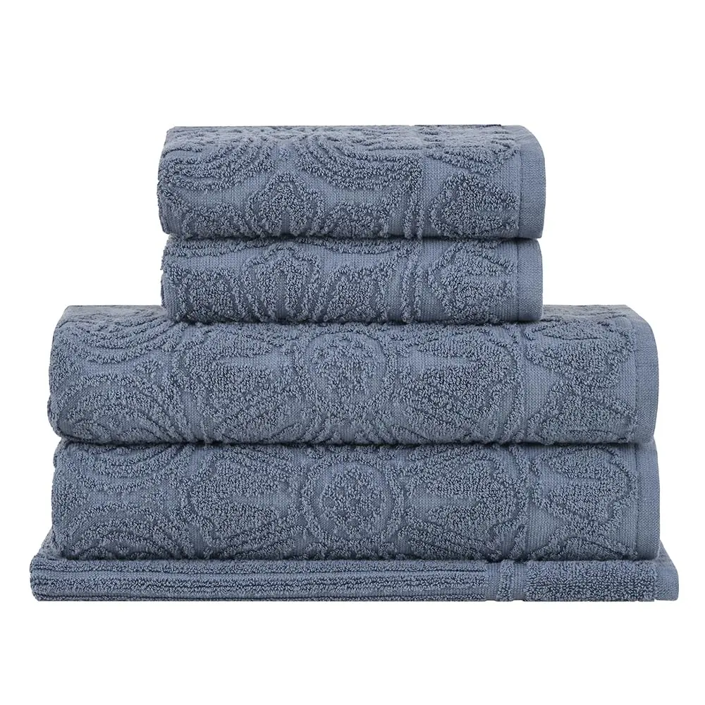 Buddemeyer Jogo de toalhas Florentina Extra Soft Banho Azul 5 peças