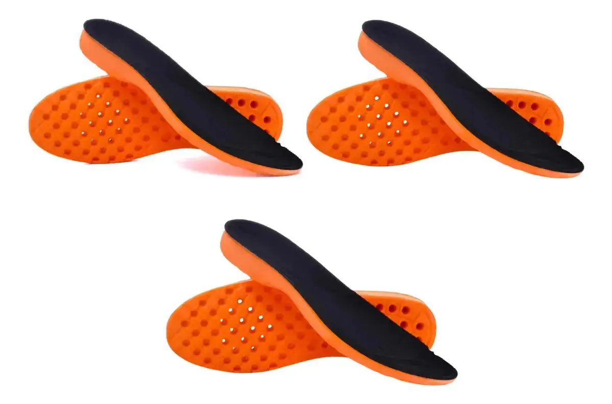 Kit 3 Palmilhas Ortopédica De Gel Anatômica + Conforto Cor Laranja Tamanho da palmilha 42