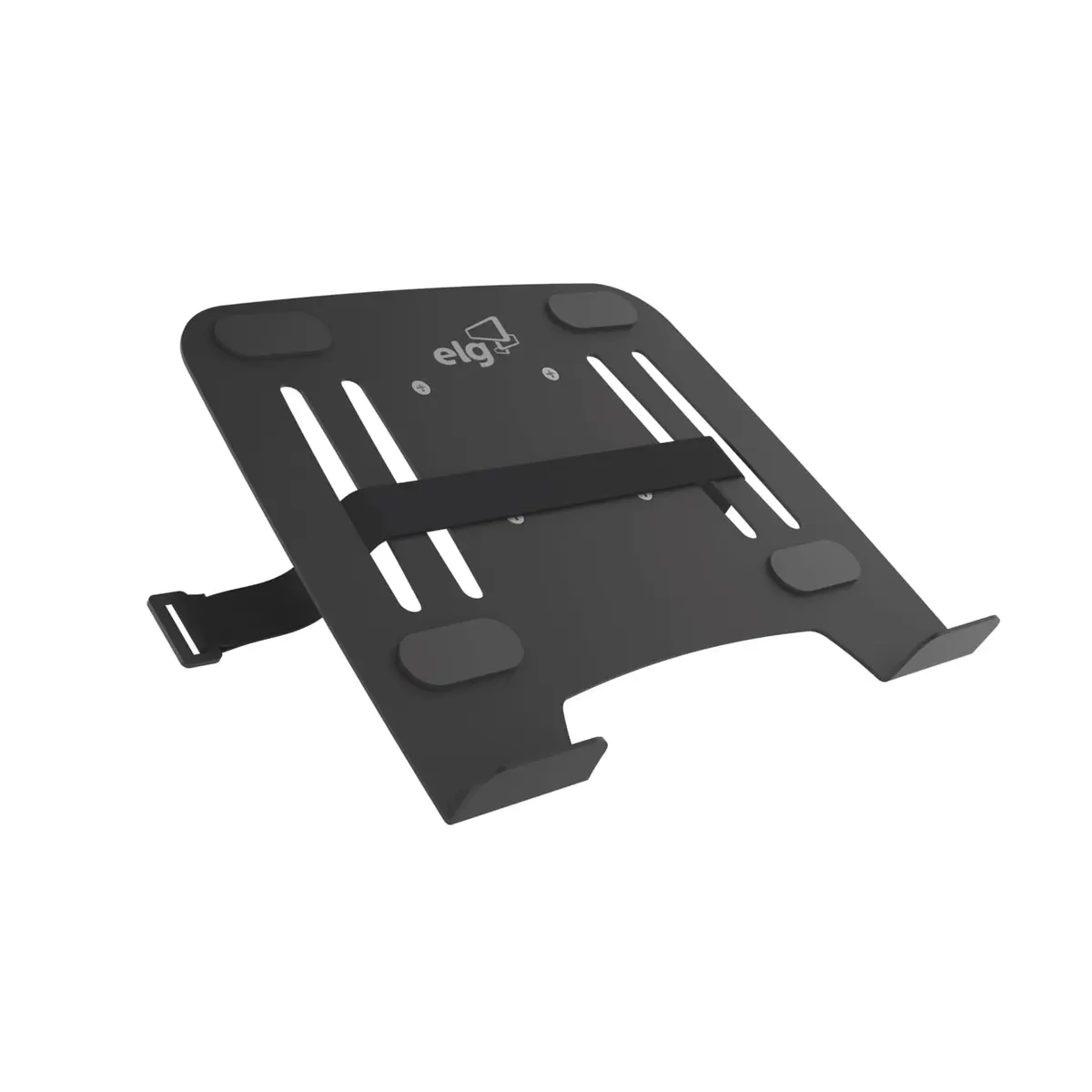 Bandeja de Apoio para Notebook de 10" a 17", Aberturas de Ventilação do Computador, Compatível com Suporte de Pistão a Gás, Preto, FB7510, ELG