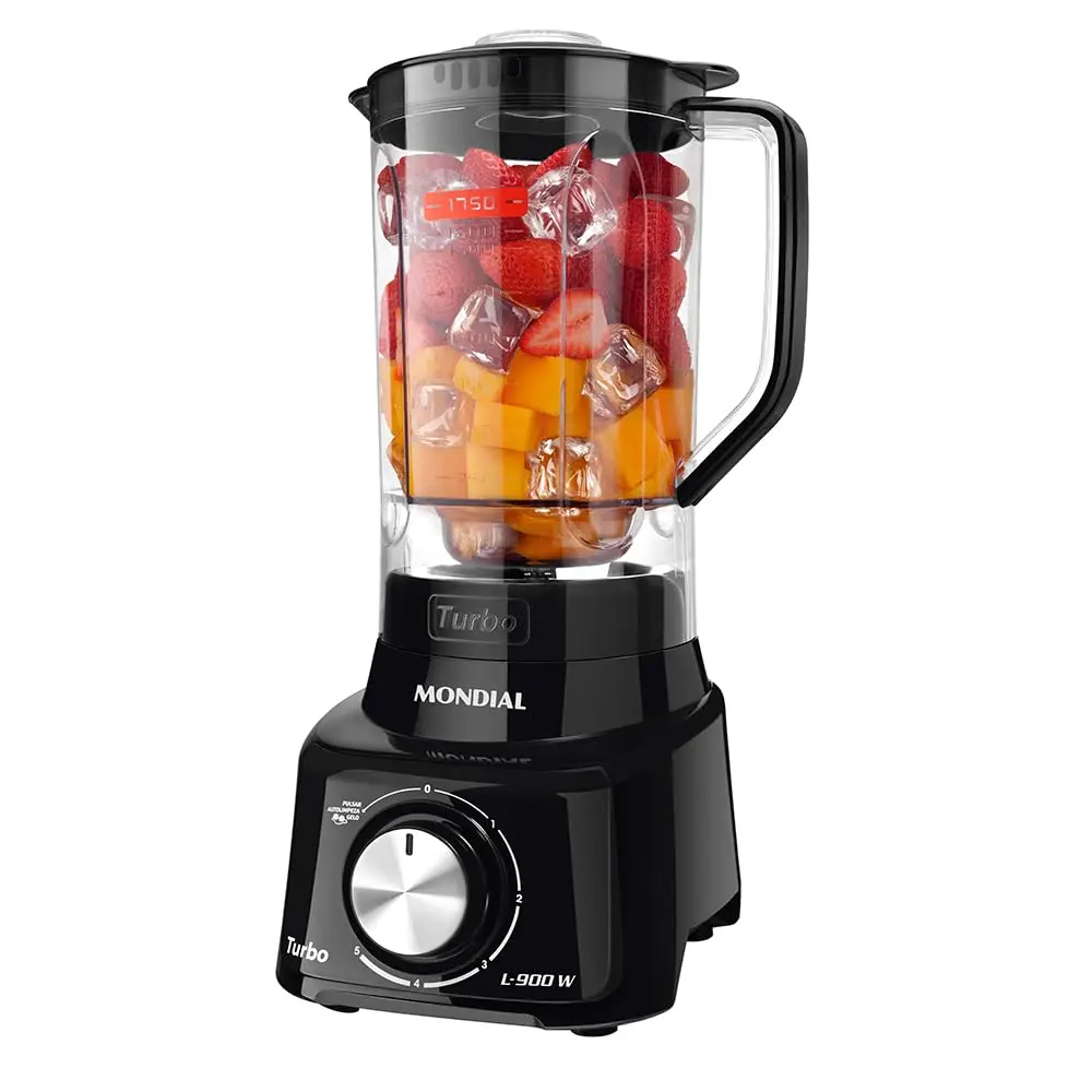 MONDIAL Liquidificador Turbo Full, Preto, 900W, 220V - L-900 FB
