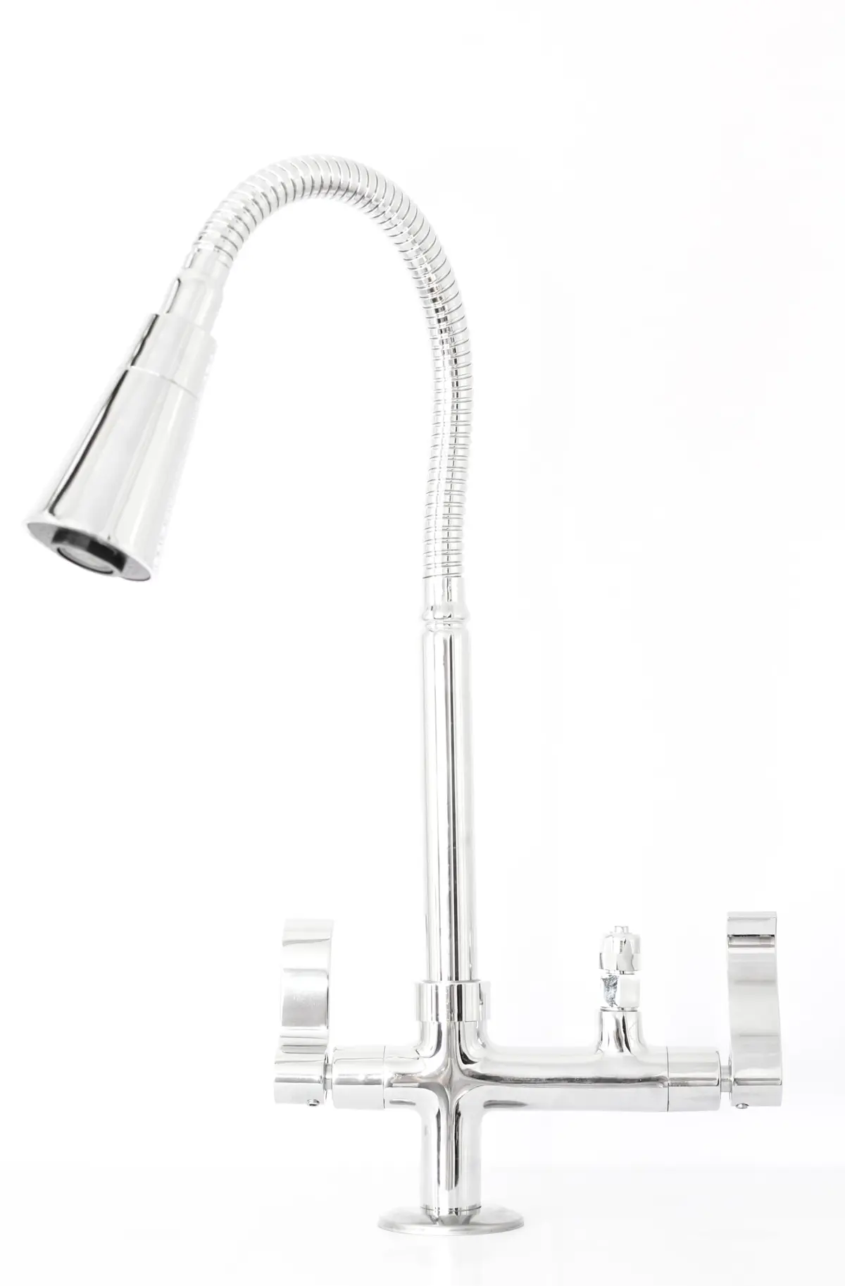 Torneira Flexível de Mesa Cozinha Saída para Purificador 1/4 de Volta Tubo Cromado Dois Jatos Samer