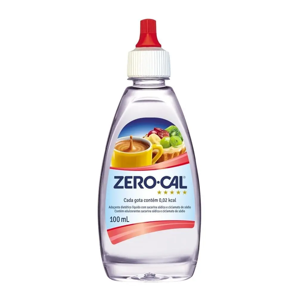 Adoçante Zero Cal Sacarina - Caixa c/12 Frascos de 100ml cada