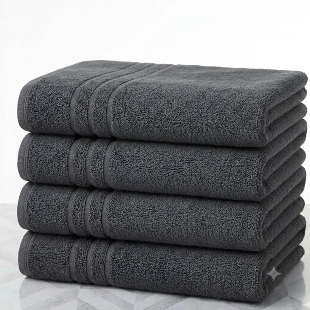Kit 4 Toalhas de Banho Padrão Hotel/Pousada 100% Algodão - Felpudas, Macias e Altamente Absorventes 70cm x 1,40m, 400g