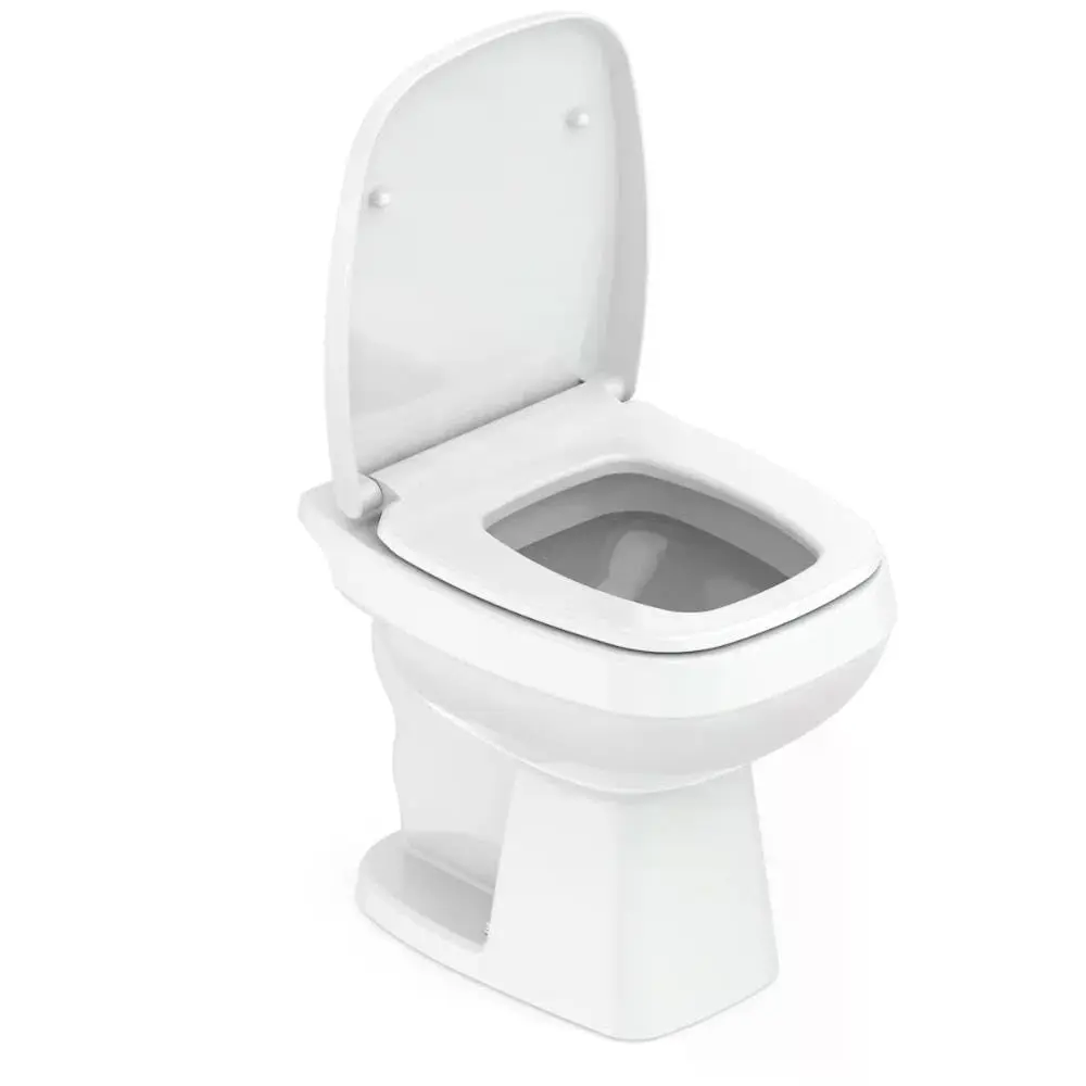 Celite Kit Bacia Convencional, Assento Polipropileno Soft Close e Complementos de Instalação City, Cor: Branco