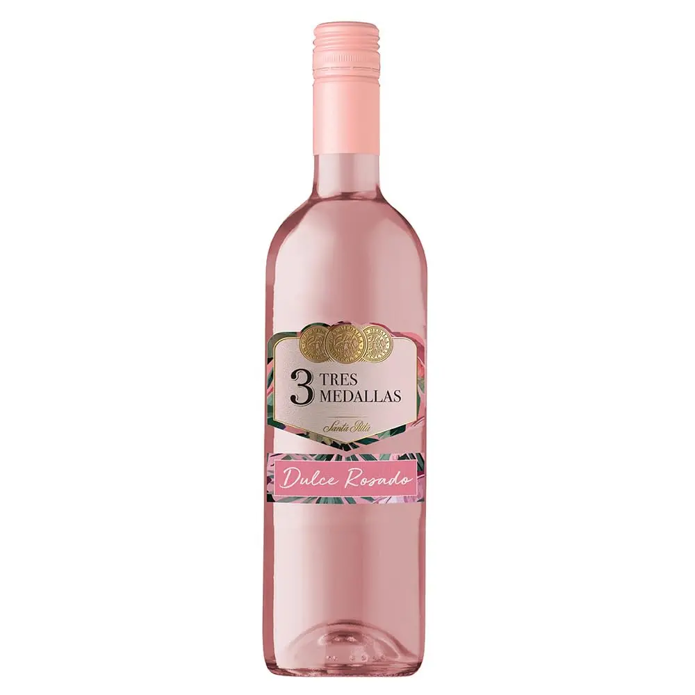 Vinho Rosé Chileno Santa Rita 3 Medallas Blend Sweet 750 Ml