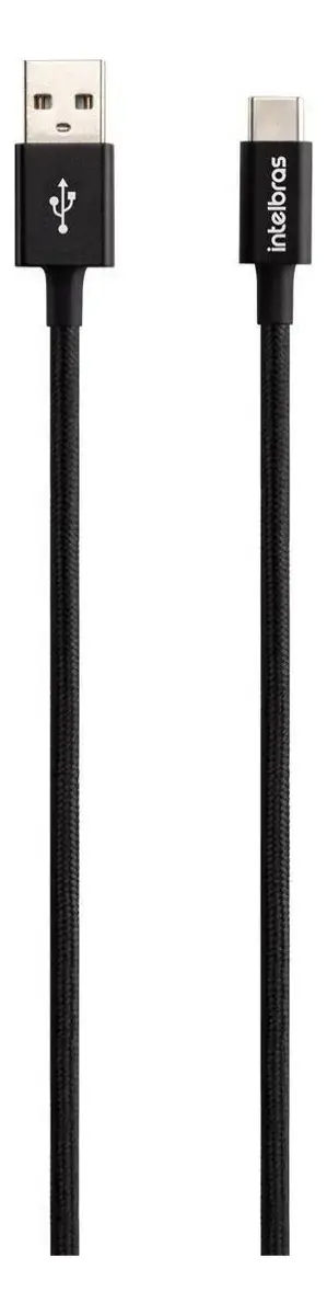 Cabo Usb Usb-c 1,5m Nylon Euac 15np Preto Intelbras Preto