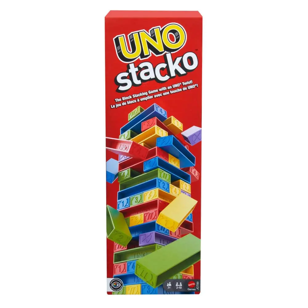 Jogo De Tabuleiro UNO Stacko Mattel Com 45 Blocos para 7 Anos Ou Mais - 1