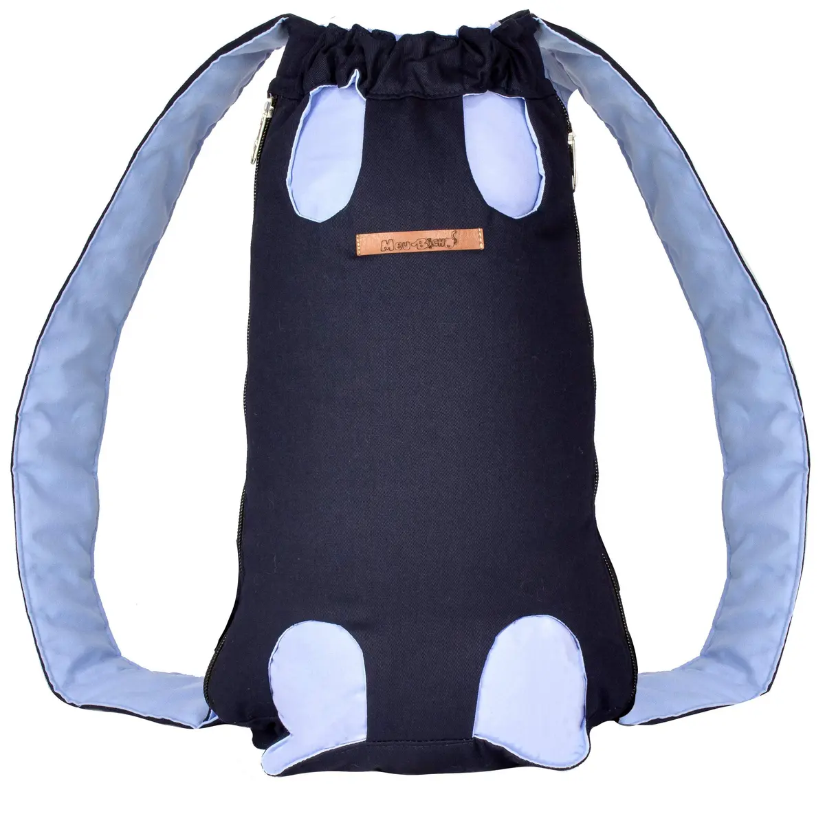 Meu Bicho Mochila Canguru Cães E Gatos - - M - Azul (Circunf (A) 34 Cm - Comp (B) 45 Cm)