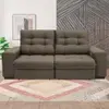 Sofá 3 Lugares Retrátil e Reclinável Suede 200cm - 1