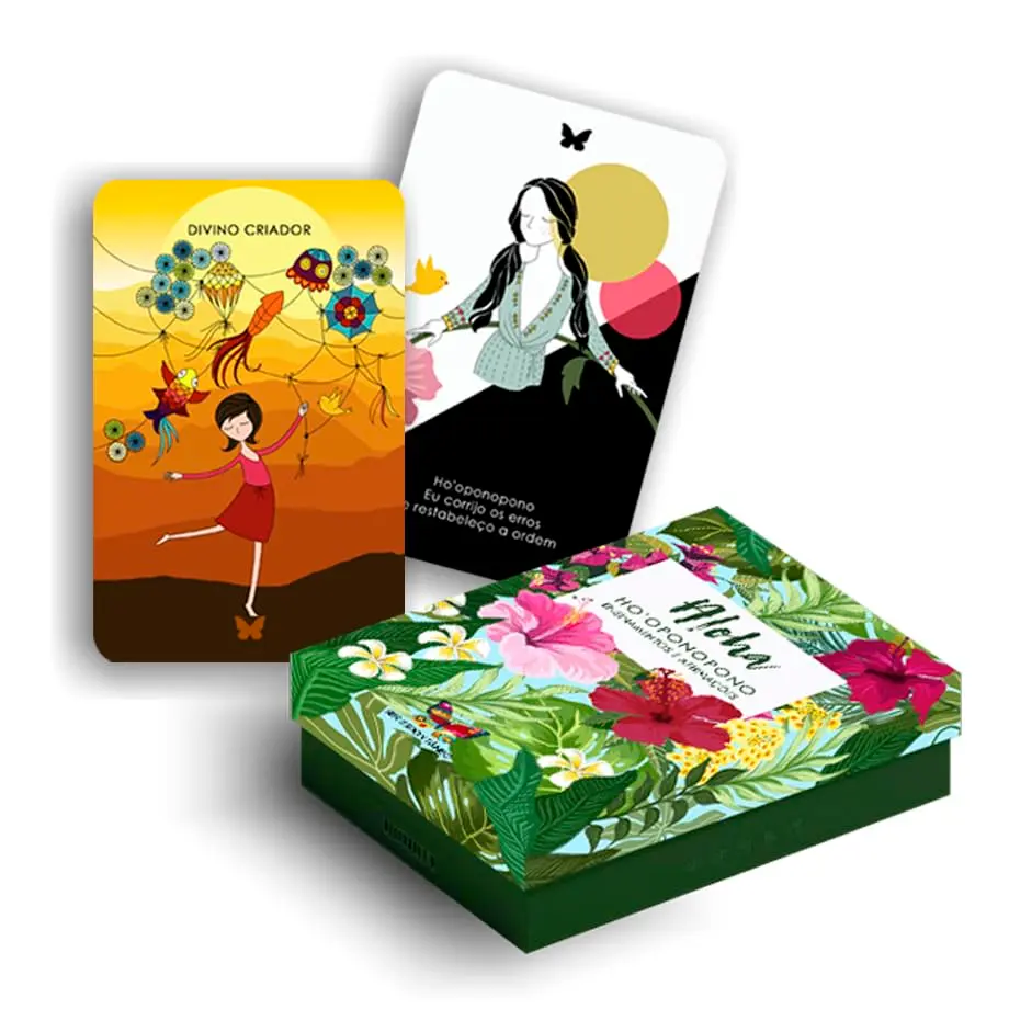 Cartas Ho’oponopono com Livro | Oráculo Terapêutico para Ansiedade, Cura Emocional e Autoconhecimento | Afirmações e Limpeza de Memórias | SER ESPONTÂNEO