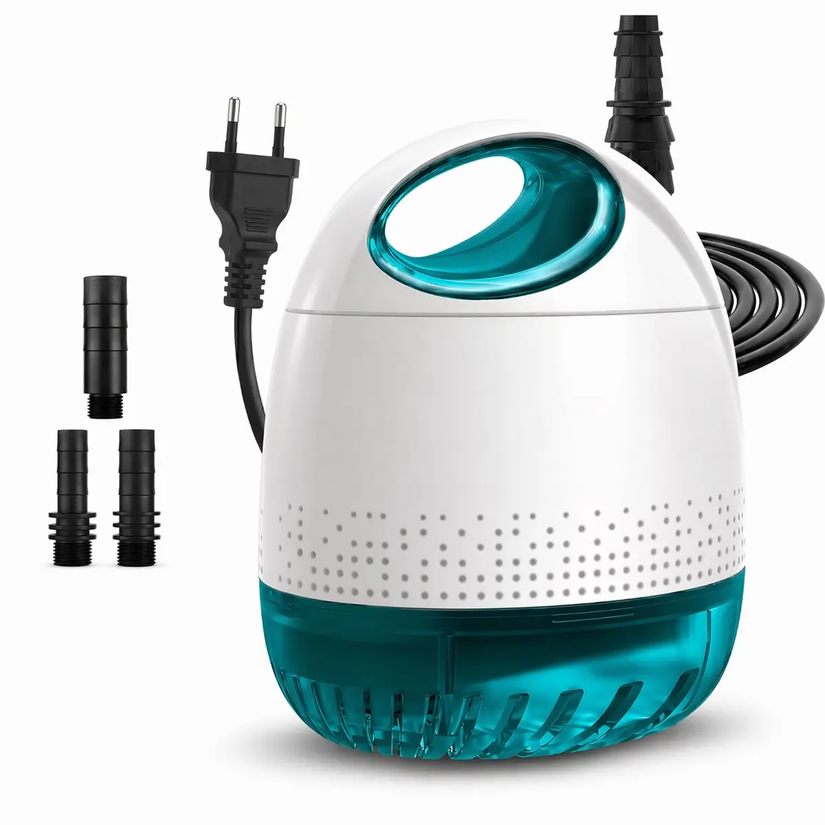 Bomba de Água Submersível 90W 4000L/H 3.5m bomba aquario com 3 Bicos para Recalque Fontes Cascata Chafariz Motor Lago e Hidroponia