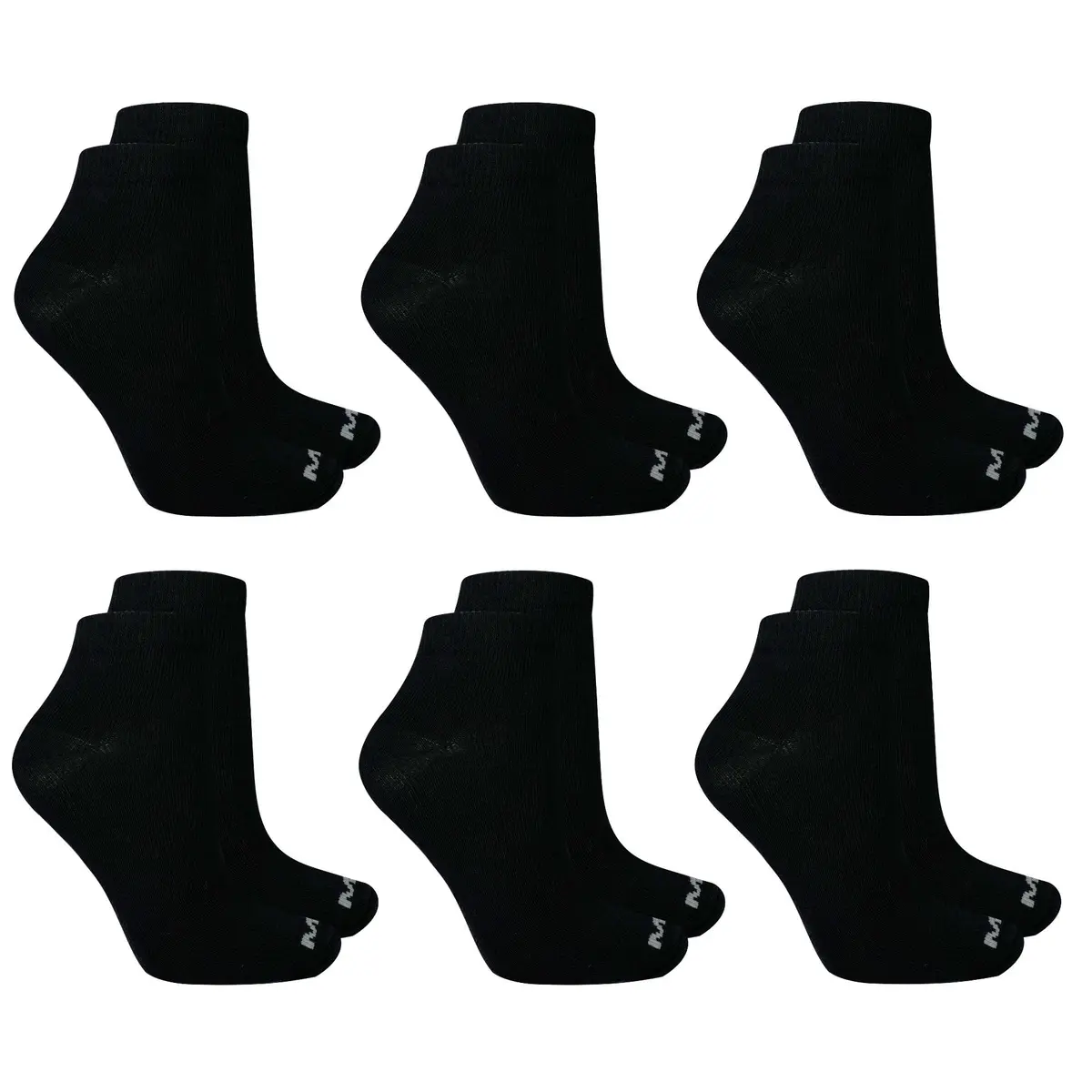 Kit 6 Pares de Meia Cano Curto Mash Algodão Respirável Sport