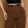 ✨ Calça feminina alfaiataria, cintura alta, modelagem perfeita no corpo! Confortável, elegante e ideal pra usar tanto no dia a dia quanto em looks mai - 1