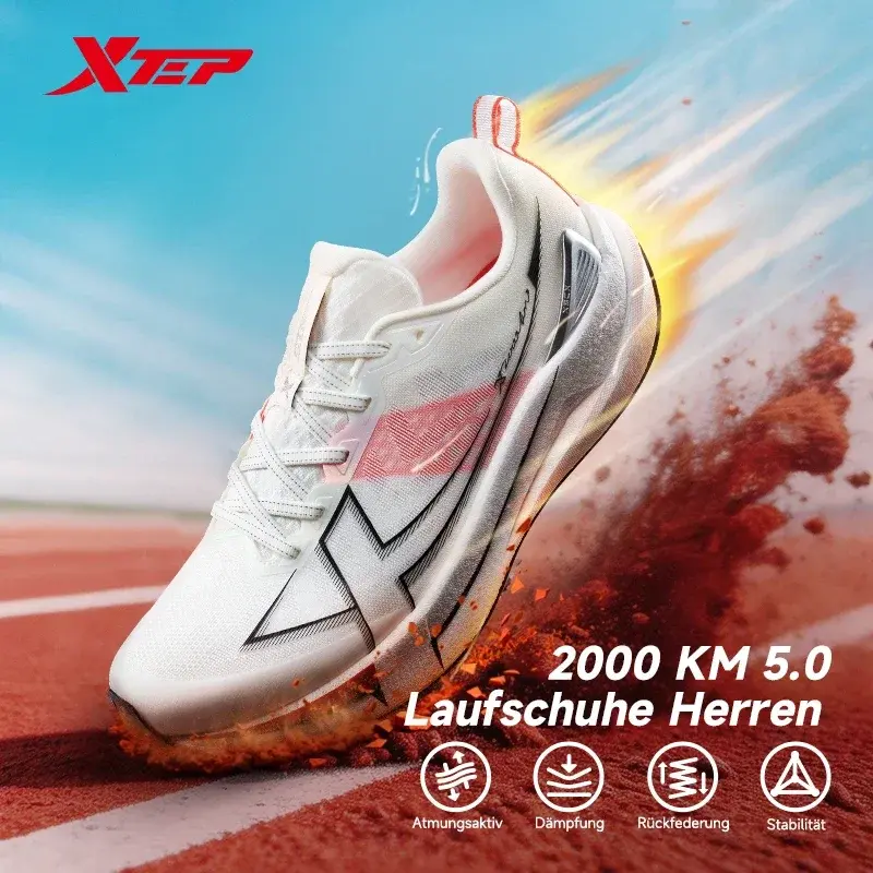 Xtep 2000km 5.0 tênis de corrida macio universal almofada durável jogging resistente ao desgaste sapatos leves 874119110023