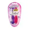 BIC Aparelho De Depilar Soleil Rosa E Roxo Com Fita Lubrificante De Óleo De Coco 919463 2 Unidades - 1