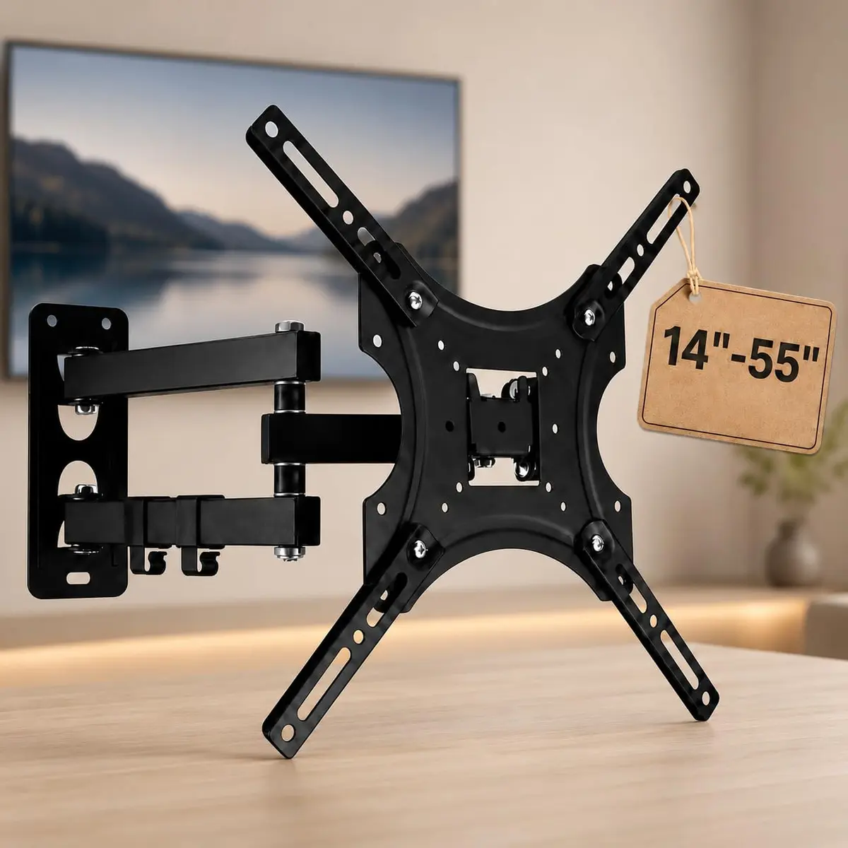 Suporte Articulado Para TV 14 a 55 Polegadas De Parede Até 50kg Universal