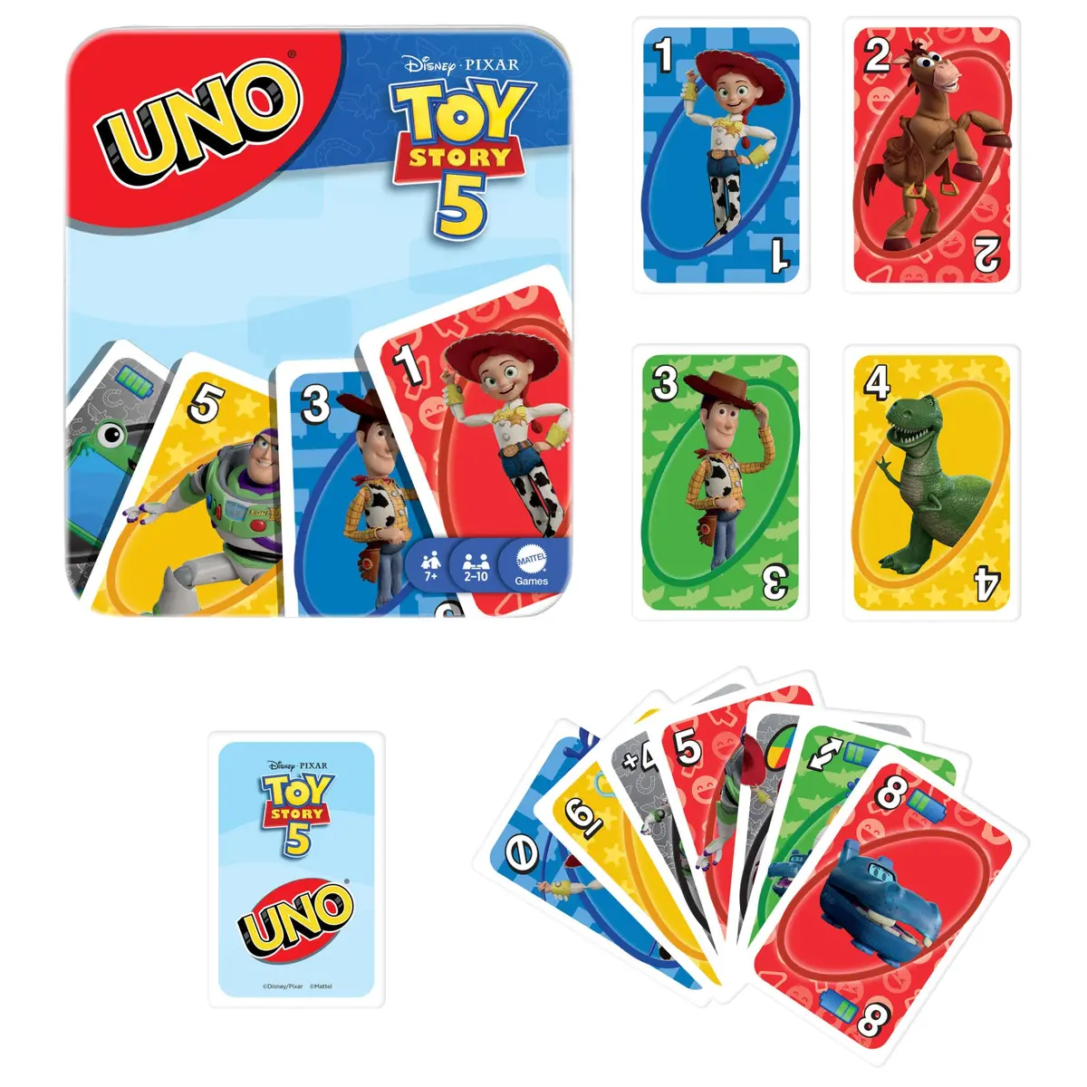 UNO Exclusiva Jogo de Cartas Toy Story 5 Metálico 7Y+