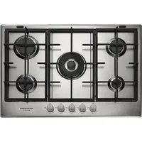 Cooktop 5 Bocas Brastemp Gourmand Cor Inox Com Duplachama E Trempe Com Ferro Fundido - Bdk75dr 220V