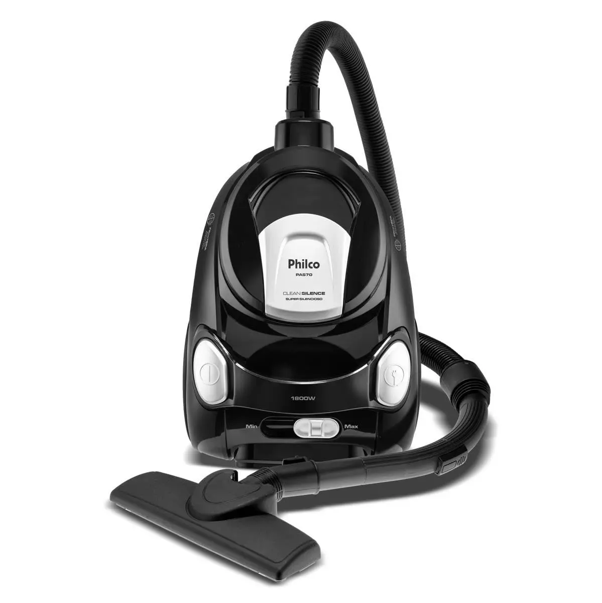 Aspirador de Pó Philco 1800W 2,2L Super Silencioso com Filtro Hepa PAS70 Preto 127V