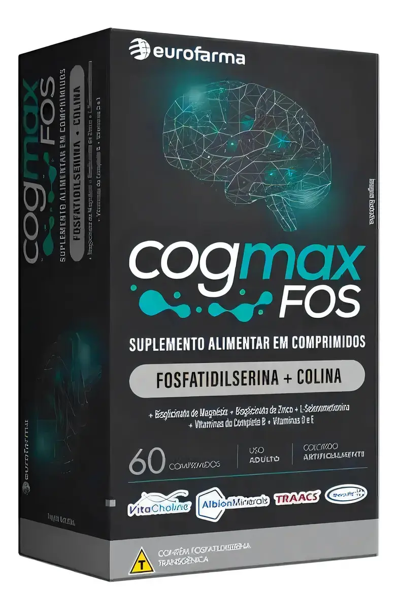 Vitamina Eurofarma Cogmax Fos - 60 Cápsulas Sem sabor