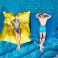Capa Puff Flutuante Piscina Cor:Amarelo