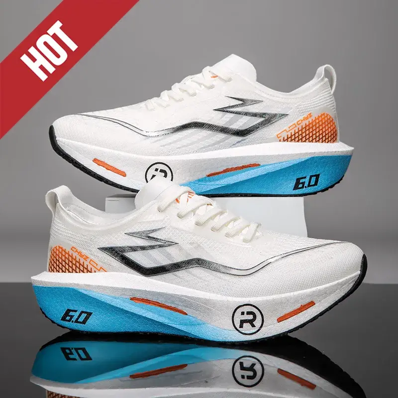 Tênis de Corrida Profissional com Placa de Carbono para Maratona, Masculino e Feminino, Respirável, Leve, Confortável, Atlético, Antiderrapante