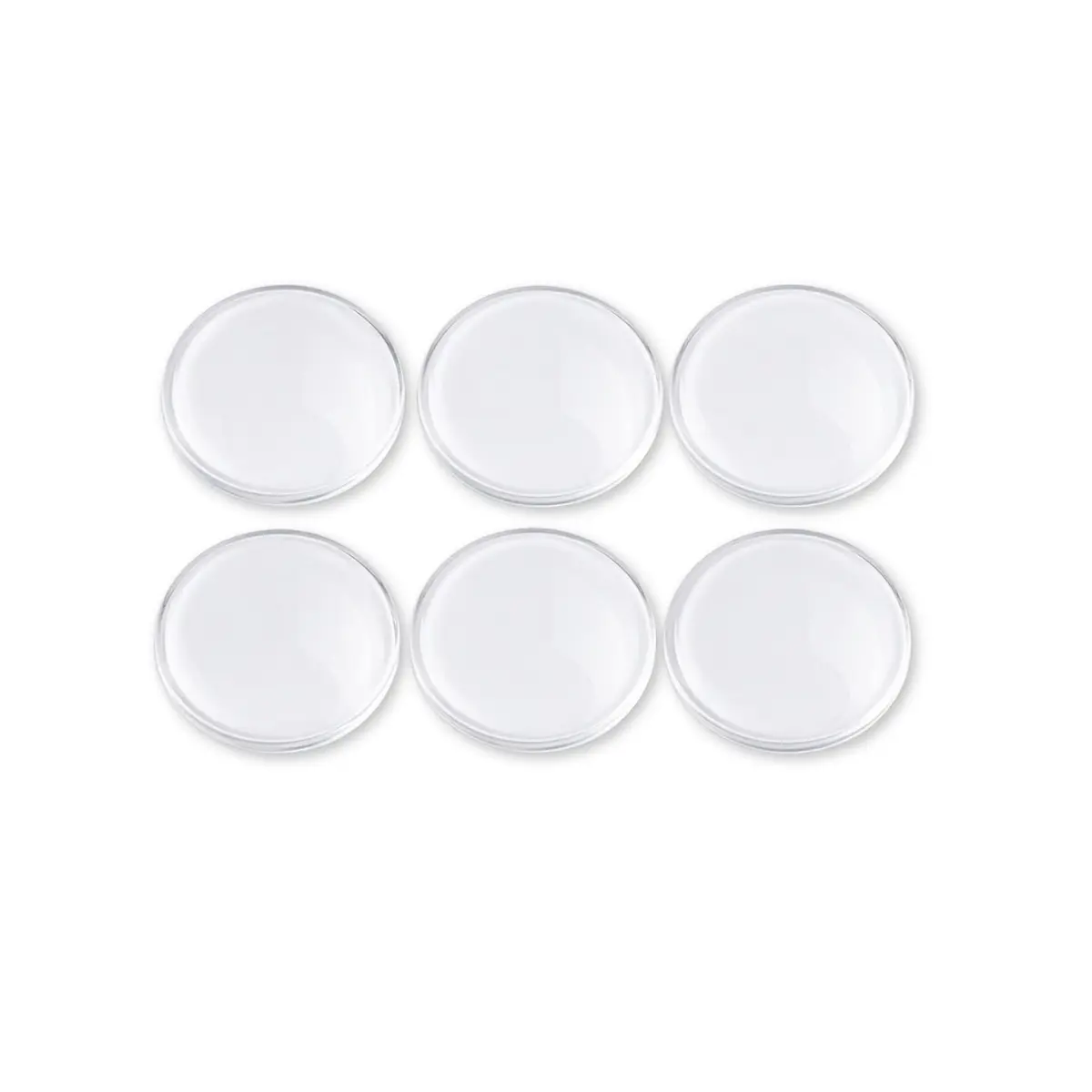 Kit 6 Peças Protetor Anti Impacto para Parede Peças Silicone Transparente 5cm Adesivo Forte Anti Ruído para Porta Armário Geladeira Banheiro