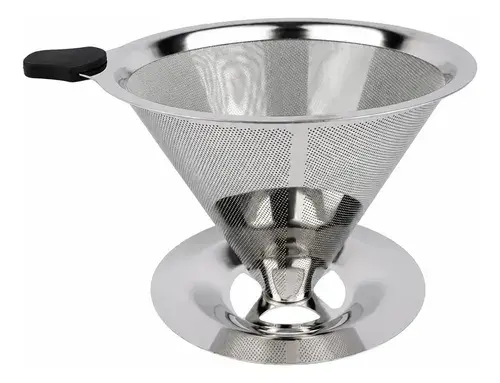 Coador De Café Inox 103 Com Filtro Permanente Reutilizável Sem Papel Peneira Lavável Para Café Coado - R$ 26,09