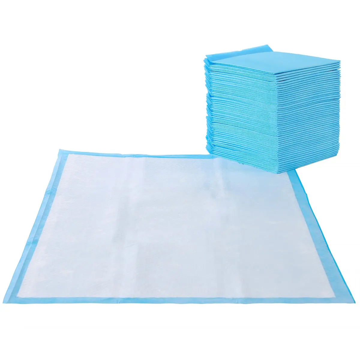 Feandrea Tapetes Higiênicos para Filhotes, Absorventes, 60 x 90 cm, | 55 Unidades, Azul e Branco, Coleção ISLAND PTD95BU