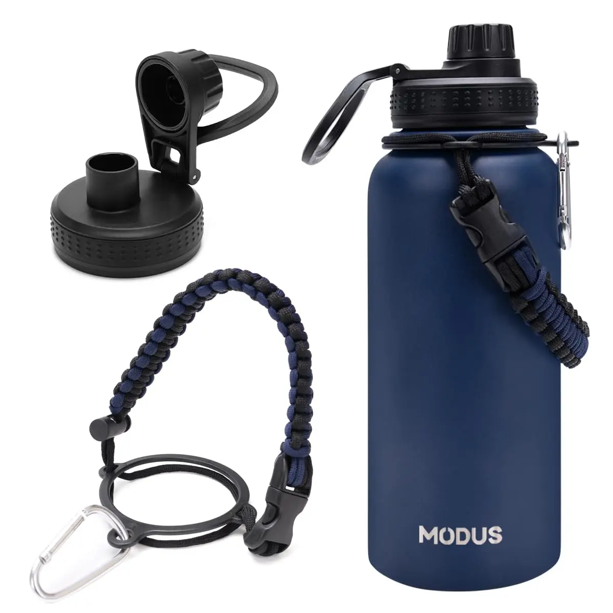 Garrafa Térmica De Água Isolada 950ml De Aço Inox Com Alça | Azul