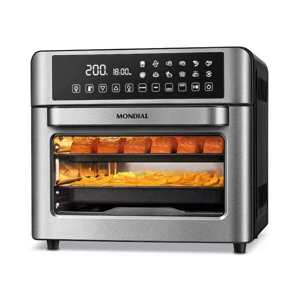 Fritadeira Air Fryer Forno Oven Digital 25l Mondial Preto E I