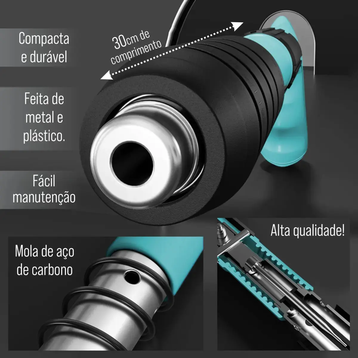 Pistola Fixação Finca Pino Ação Direta Pregos Epi Maleta Pinador Pregador Grampeador Rebitador De Prego Pressão Manual Ferramenta Para Drywal Gesso Concreto Aço Parede Forro PVC Grampo Smarter Tools thumbnail 5