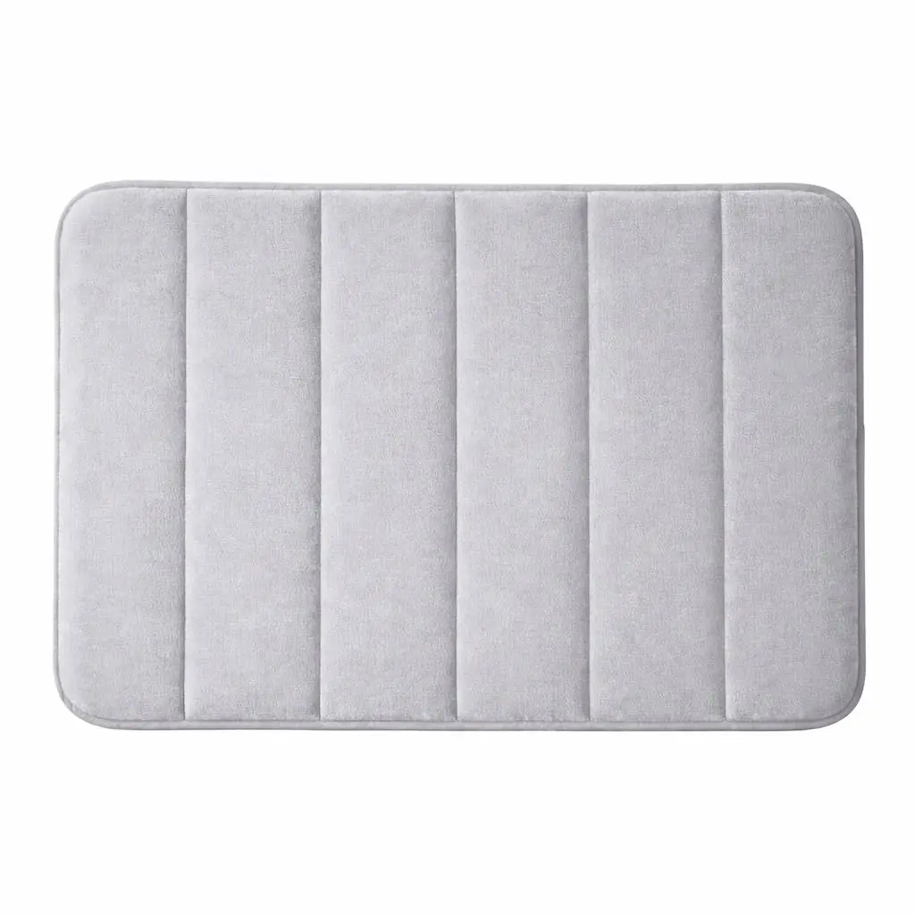 Tapete Antiderrapante Soft Macio, Absorvente, Lavável e de Secagem Rápida para Conforto e Segurança (Cinza Claro)